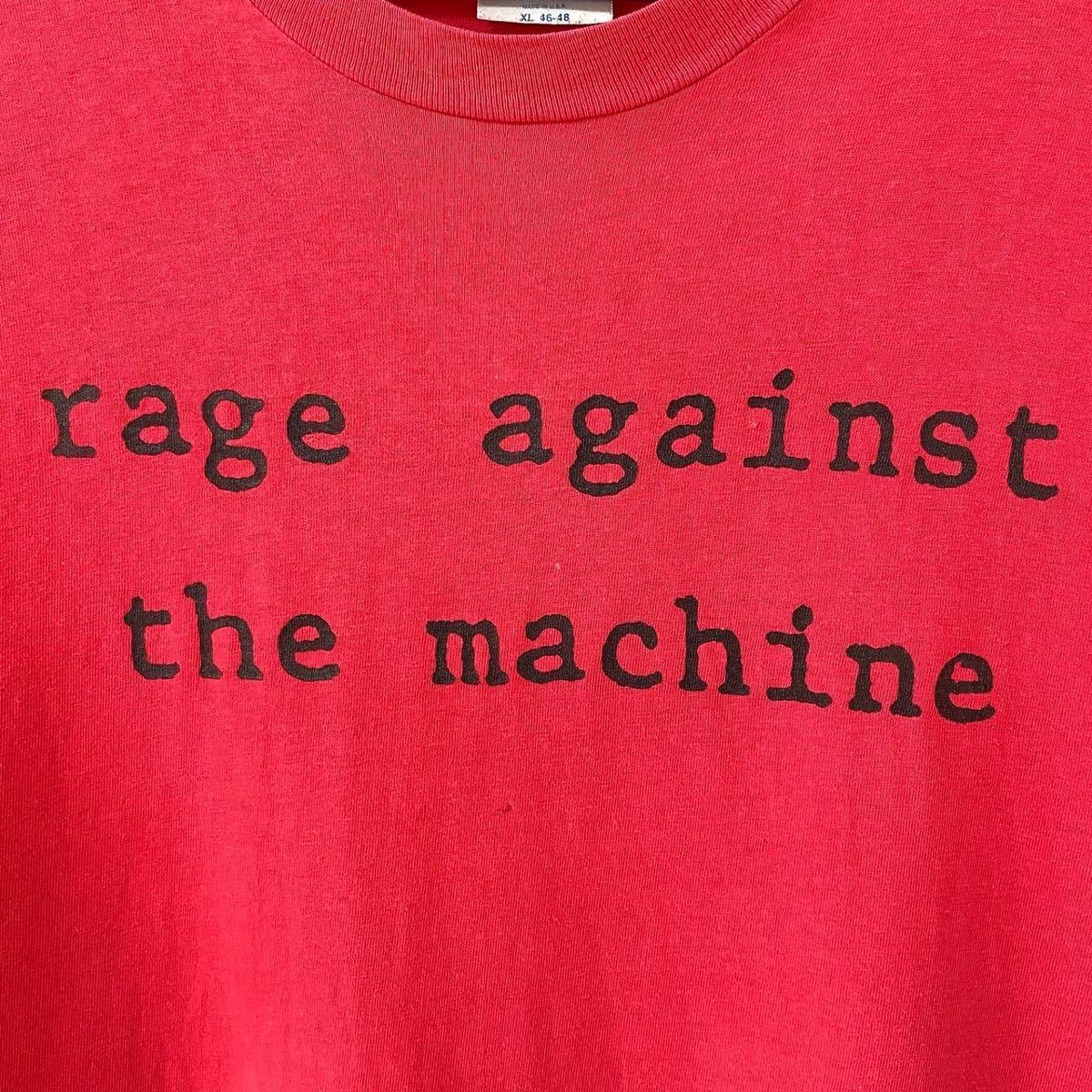 ■激レア■90s USA製 RAGE AGAINST THE MACHINE バンド Tシャツ XL レイジ アゲインスト ザ マシーン ロック ツアー ビンテージ_画像2
