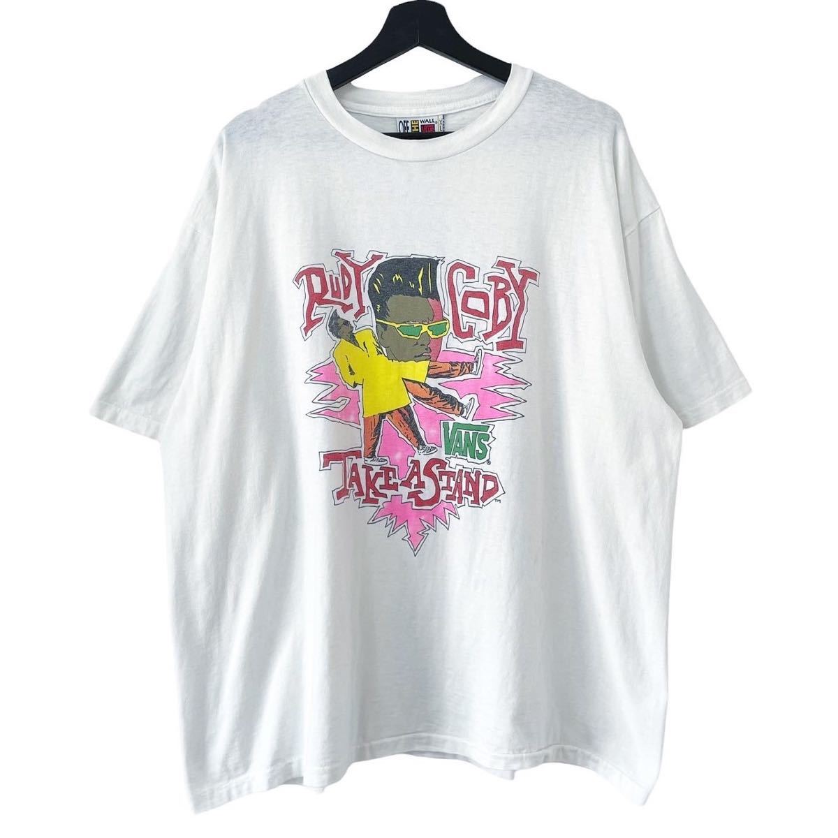 新品本物 バンズ XL Tシャツ アート TOUR COBY RUDY VANS USA製 □激