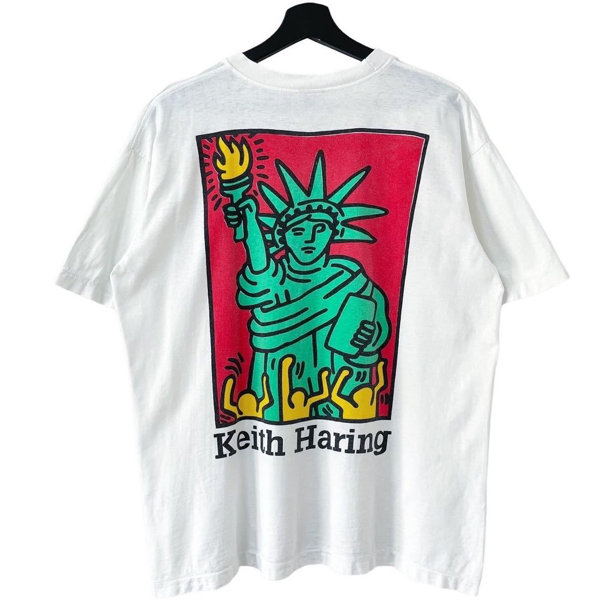 80s 90s keith haring 総柄Tシャツ XL キースヘリング-