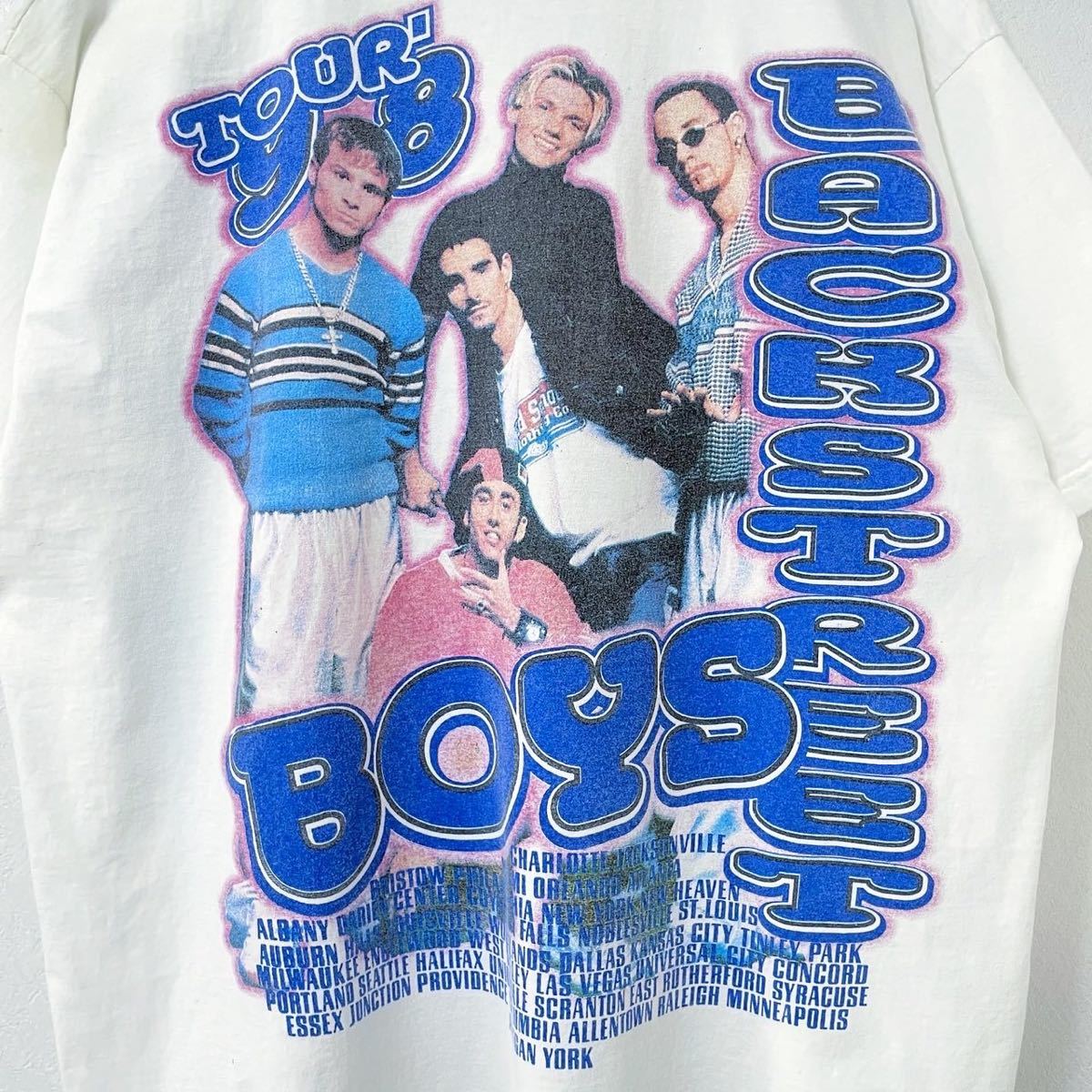 □激レア□90s BACKSTREET BOYS 98年 ツアー フォト Tシャツ L バック
