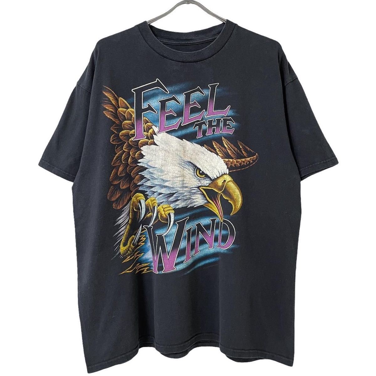 ■激レア■90s AMERICAN THUNDER サンダー無し イーグル Tシャツ XL相当 アメリカンサンダー アニマル USA製 ビンテージ_画像1