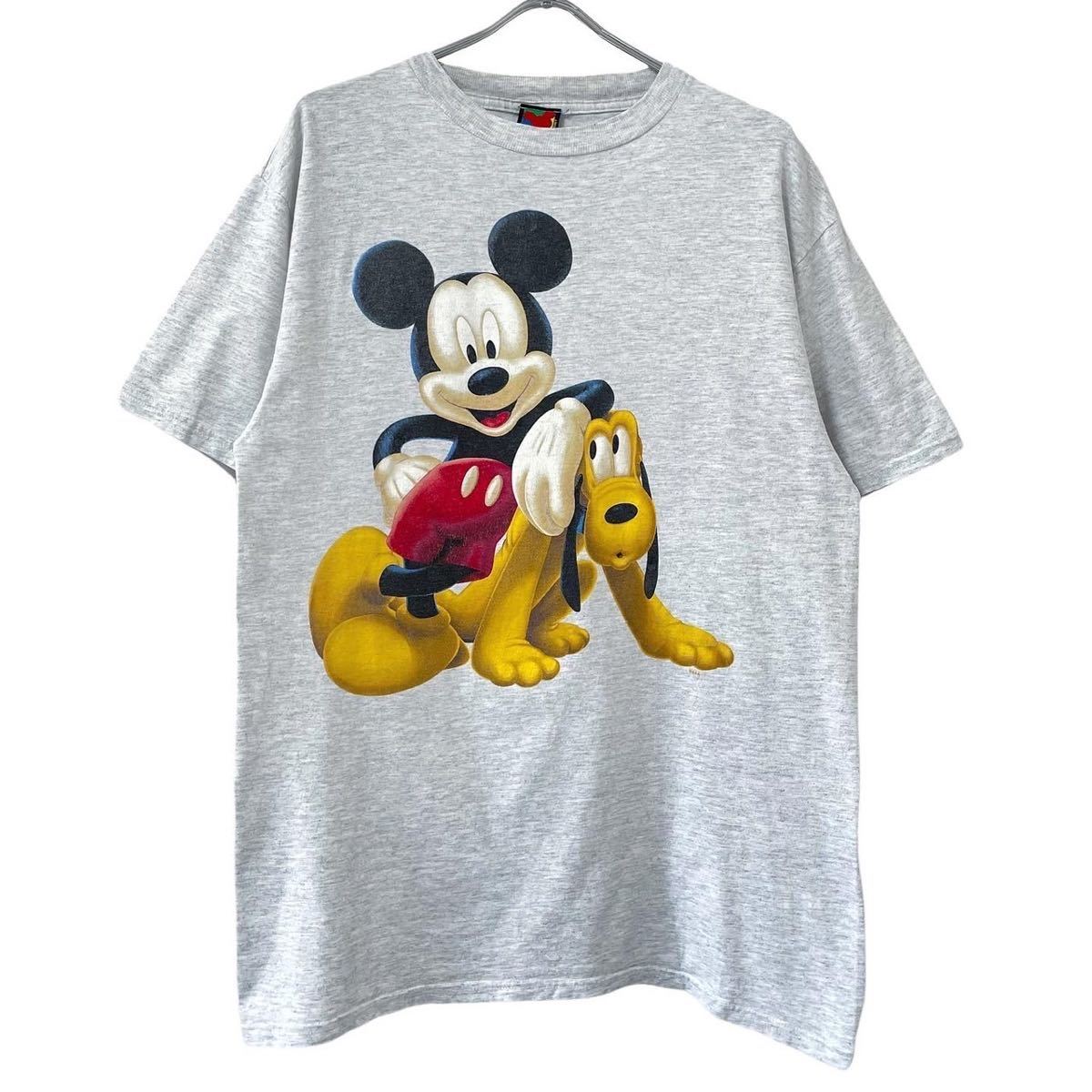 ■激レア■90s MICKEY MOUSE PLUTO Tシャツ L XL ミッキーマウス ミッキー プルート disney ディズニー PIXAR ピクサー USA製 ビンテージ_画像1