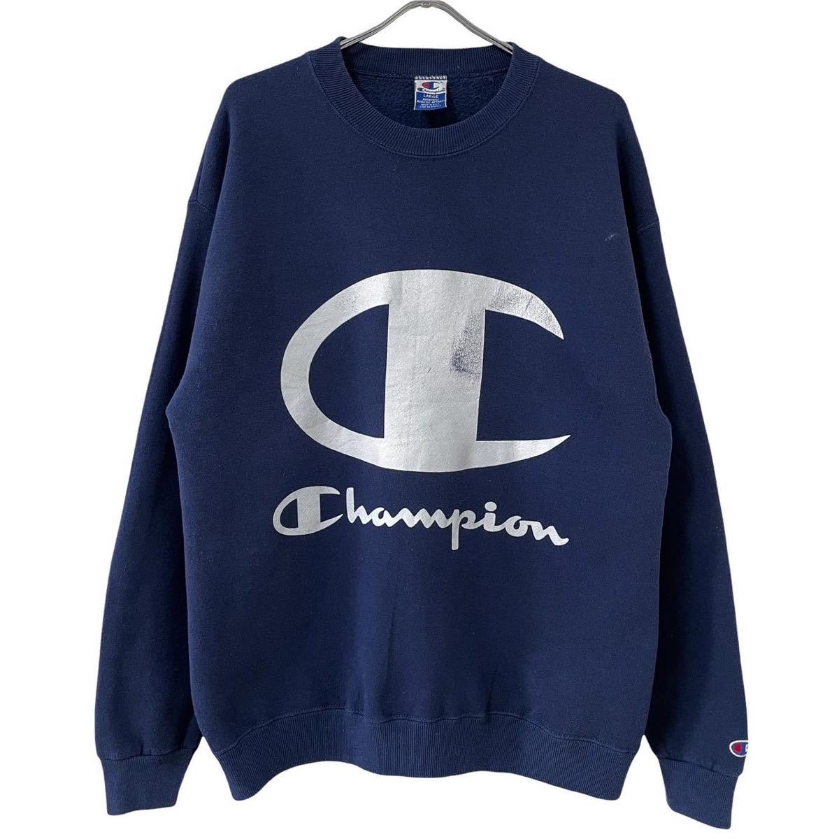 □激レア□90s USA製 CHAMPION ATHLETIC APPAREL デカ目 L