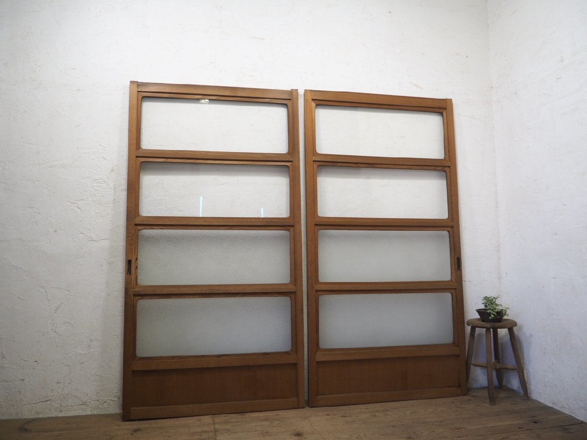 100%品質 タG0552◇【H176,5cm×W93cm】×2枚◇アンティーク◇ダイヤ
