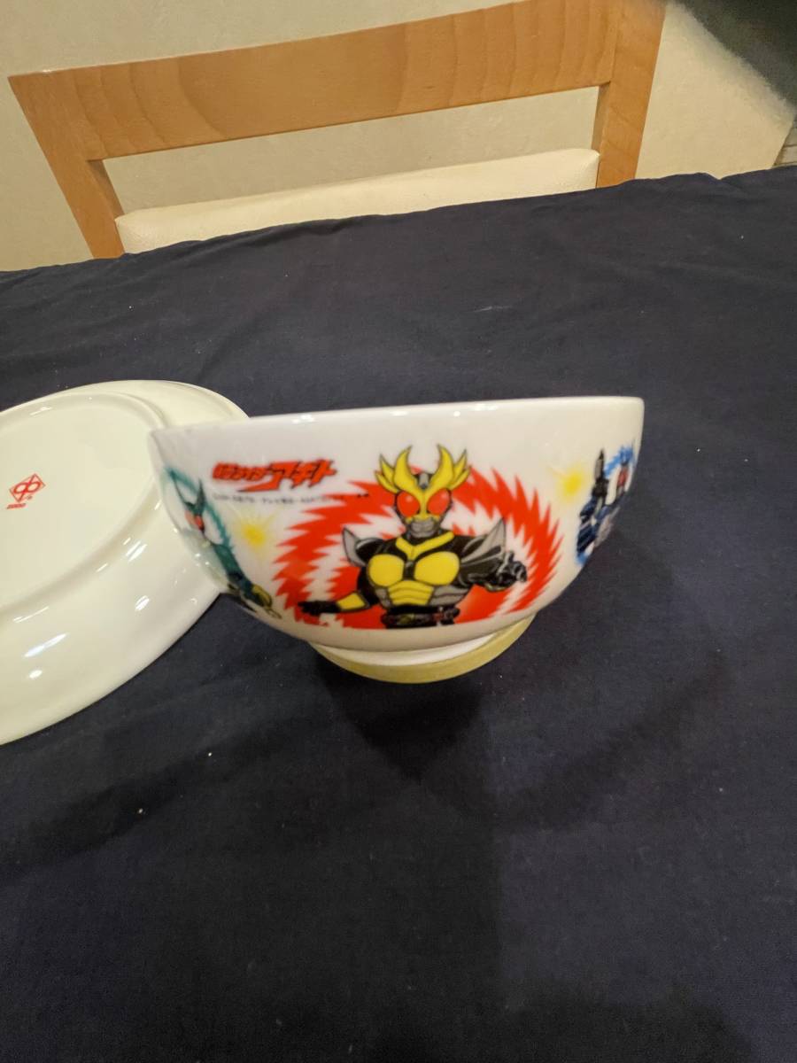 USED* beautiful goods * Kamen Rider Agito * small plate, rice tea cup set *200 jpy 