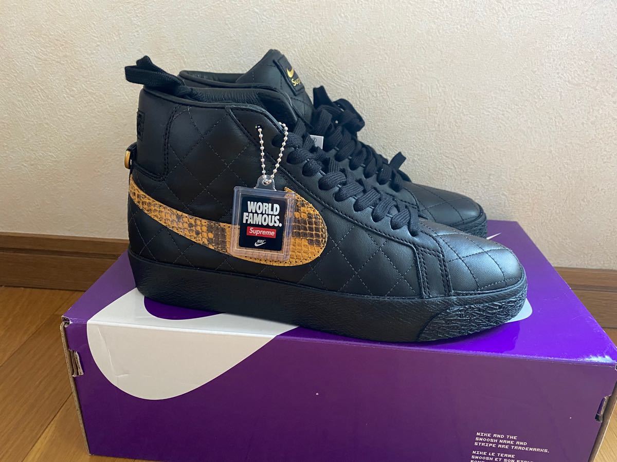 Supreme Nike SB Blazer Mid Black シュプリーム ナイキ ブレーザー ミッド ブラック US6