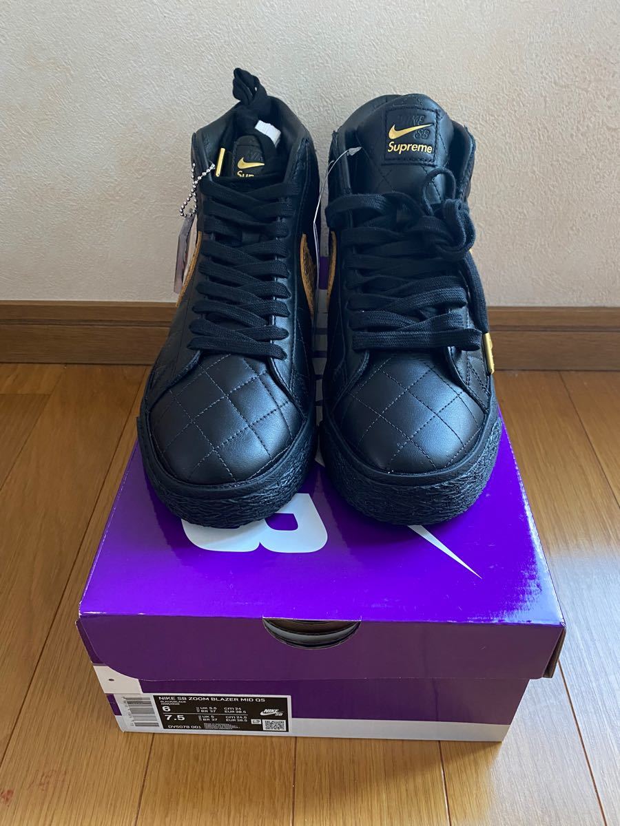 Supreme Nike SB Blazer Mid Black シュプリーム ナイキ ブレーザー ミッド ブラック US6