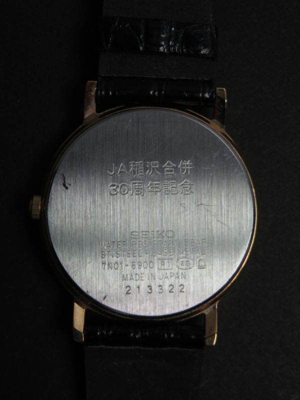 セイコー SEIKO クォーツ 3針 純正ベルト 7N01-6900 男性用 メンズ 腕時計 日本製 T118 稼働品の画像5