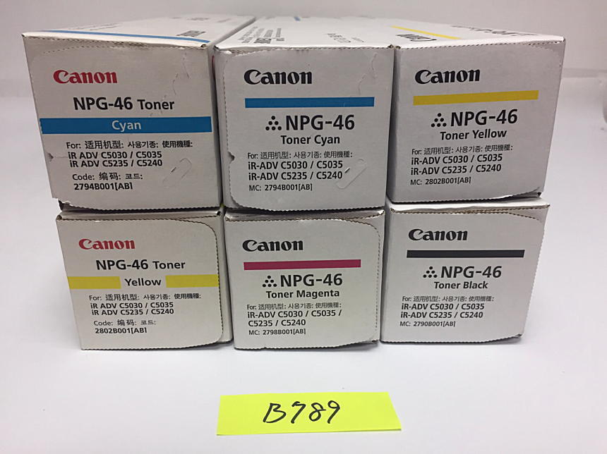 B-789【新品】キャノン　CANON　NPG-46　トナー　4色6本セット　ブラック/シアン/イエロー/マゼンタ　純正_画像1