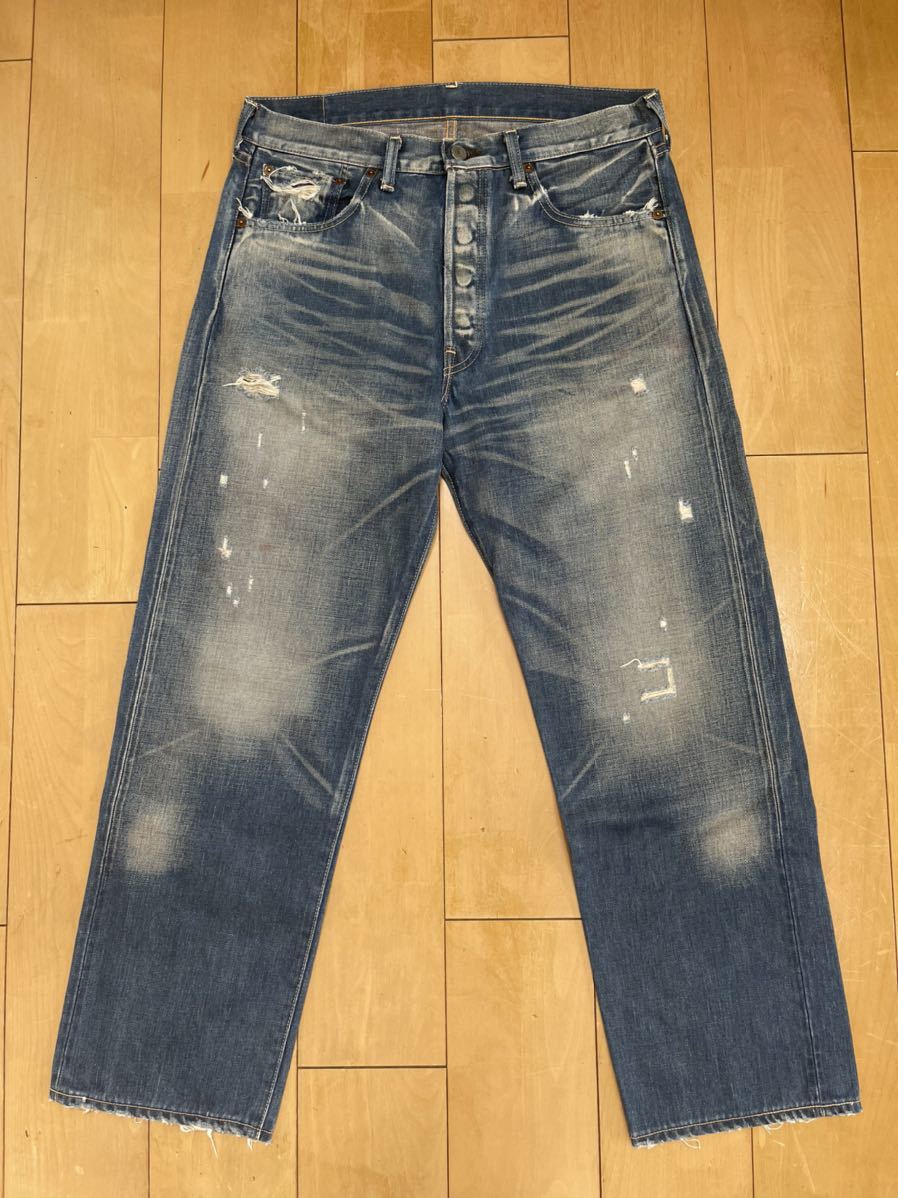 LEVI'S VINTAGE CLOTHING リーバイス 66501 ダメージ加工 USED 美品
