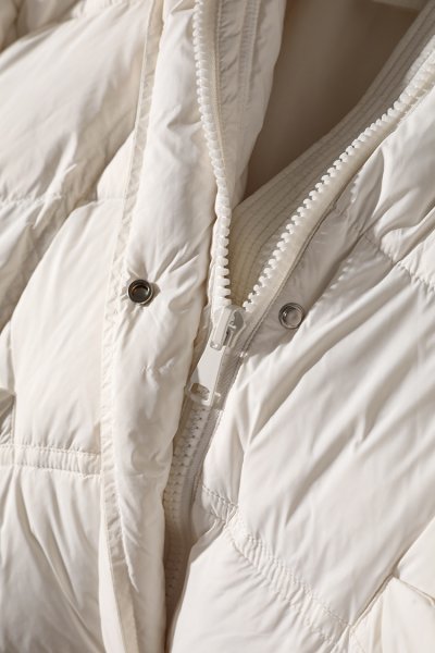 新品品質レディース暖かい90％ダウンジャケットゆったりフードコート白L_画像3