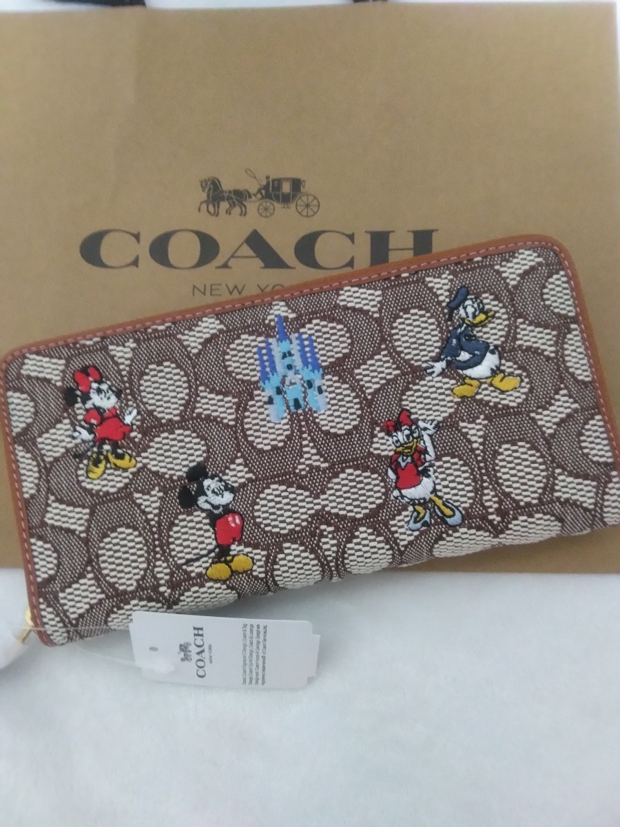 Paypayフリマ ディズニー 長財布 ブラウン 刺しゅう 未使用 記念 アウトレットcoach コーチ 専用箱付き Paypayフリマ ディズニー 長財布 ブラウン 刺しゅう 未使用 記念 アウトレットcoach コーチ 専用箱付き