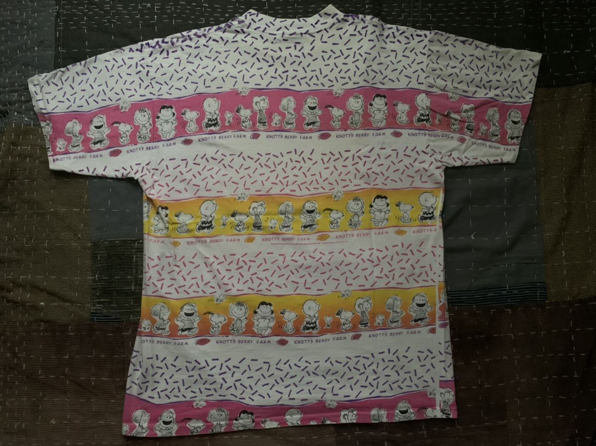 90s XL SNOOPY 総柄 vintage Tシャツ オールオーバープリント スヌーピー ONEITA オニータ_画像8