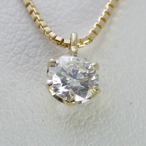 ダイヤモンド ネックレス K18 一粒 0.2ct 鑑定書付 0.25ctup Gカラー FLクラス 3EXカット H&C CGL_画像1