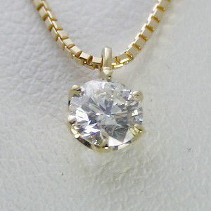 ダイヤモンド ネックレス 一粒 新品 ゴールド 0.2カラット 鑑定書付 安い 0.258ct E SI2 3EXカット H&C CGL_画像1