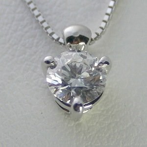 ダイヤモンド 一粒 ネックレス プラチナ 0.2カラット 鑑定書付 0.255ct Fカラー VS2クラス 3EXカット H&C CGL_画像1