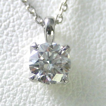 ダイヤモンド 一粒 ネックレス プラチナ 0.2カラット 鑑定書付 0.27ct