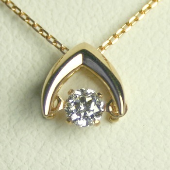 割り引き ダンシングストーン ダイヤモンド ネックレス 0.6ct 鑑定書付 ...