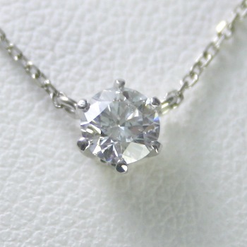 ダイヤモンド ネックレス プラチナ 一粒 0.7ct 鑑定書付 0.70ctup H