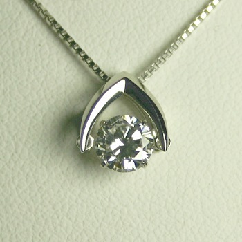 ダンシングストーン ダイヤモンド ネックレス 一粒 1.0ct 鑑定書付 1.00ctup Fカラー VSクラス 3EXカット H&C CGL_画像1