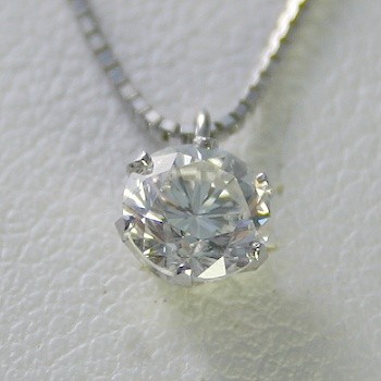 ダイヤモンド ネックレス 一粒 新品 プラチナ 0.3カラット 鑑定書付 0.308ct Fカラー I1クラス 3EXカット CGL_画像1