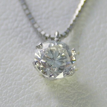 ダイヤモンド 一粒 ネックレス プラチナ 0.2カラット 鑑定書付 0.27ct
