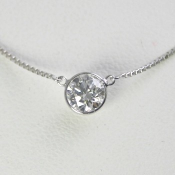 ダイヤモンド ネックレス 一粒 プラチナ 0.2カラット 鑑定書付 0.200ct