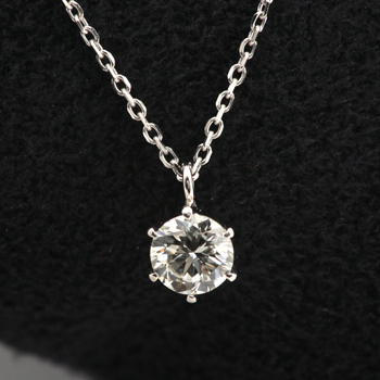 シルバー金具 ダイヤモンドネックレス ダイヤモンド プラチナ 0.3 ...