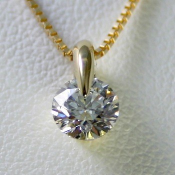 ダイヤモンド ネックレス 一粒 ゴールド 0.2カラット 鑑定書付 0.28ct