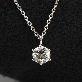 激安価額 ダイヤモンド ネックレス 一粒 本物 プラチナ 0.3カラット