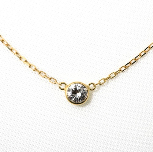 ダイヤモンド ネックレス 一粒 ゴールド 0.2カラット 鑑定書付 0.259ct