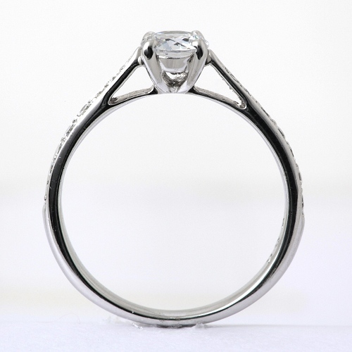 婚約指輪 安い プラチナ ダイヤモンド リング 1.0カラット 鑑定書付 1.00ctup Fカラー SIクラス 3EXカット H&C CGL_画像2