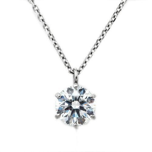 ダイヤモンド ネックレス プラチナ 一粒 1.0ct 鑑定書付 1.00ctup E