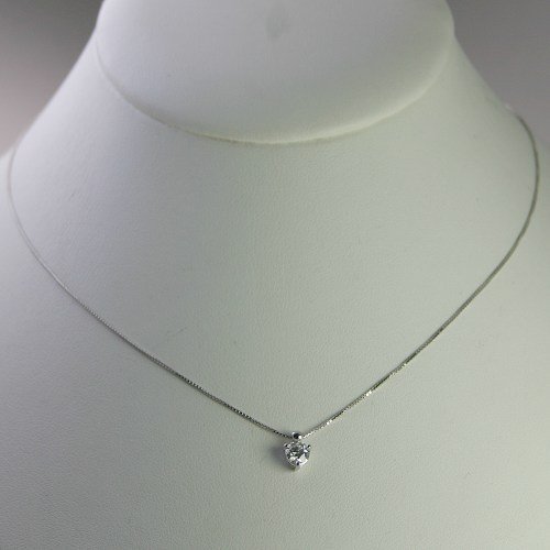 ダイヤモンド ネックレス プラチナ 一粒 0.2ct 鑑定書付 0.25ctup H
