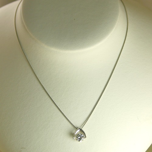 通販 激安◇ ダンシングストーン ダイヤモンド ネックレス 一粒 0.3ct ...