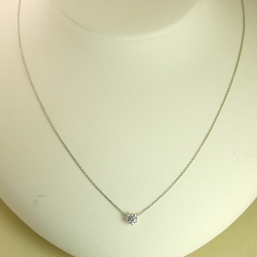 ホットセール ダイヤモンド ネックレス プラチナ 一粒 0.4ct 鑑定書付 ...