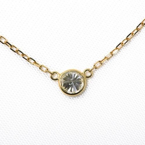 ダイヤモンド ネックレス K18 一粒 0.2ct 鑑定書付 0.242ct Dカラー