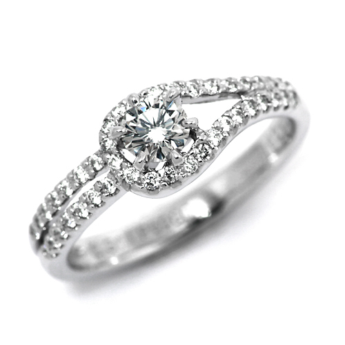 婚約指輪 安い プラチナ ダイヤモンド リング 0.2カラット 鑑定書付 0.289ct Dカラー IFクラス 3EXカット H&C CGL_画像1