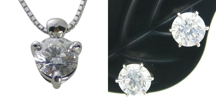 ダイヤモンド ネックレス ピアス 0.261ct Dカラー VS2クラス 3EXカット