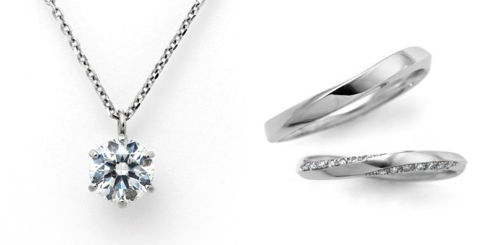 婚約 ネックレス 結婚指輪 3セット ダイヤモンド プラチナ 0.3カラット 鑑定書付 0.30ct Dカラー FLクラス 3EXカット GIA