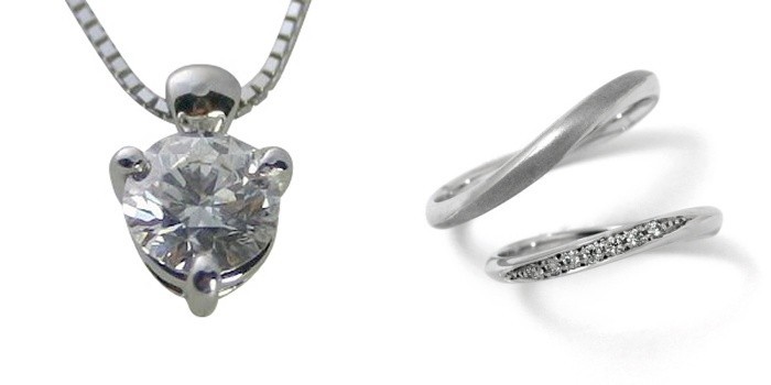 婚約 ネックレス 結婚指輪 3セット ダイヤモンド プラチナ 0.4カラット 鑑定書付 0.47ct Dカラー VS1クラス 3EXカット GIA