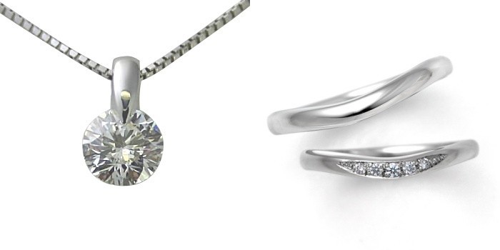 ダイヤモンド ネックレス 婚約 結婚指輪 3セット 安い プラチナ 0.2カラット 鑑定書付 0.268ct Dカラー IFクラス 3EXカット H&C CGL_画像1