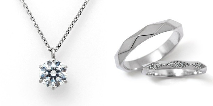 ダイヤモンド ネックレス 婚約 結婚指輪 3セット 安い プラチナ 0.3カラット 鑑定書付 0.331ct Fカラー VVS1クラス 3EXカット H&C CGL