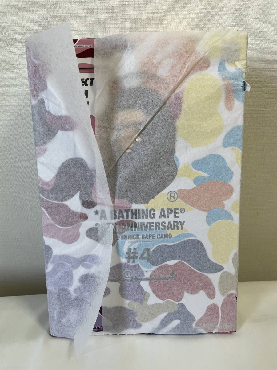 A BATHING APE 28TH ANNIVERSARY BE@RBRICK BAPE CAMO 100% BOX #4 24