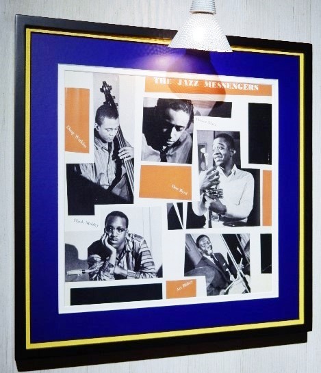 ジャズ・メッセンジャース/レコジャケ・ポスター 額付き/Jazz Messengers/Art Blakey/アート・ブレーキー/Horace Silver/Hank Mobly/音楽