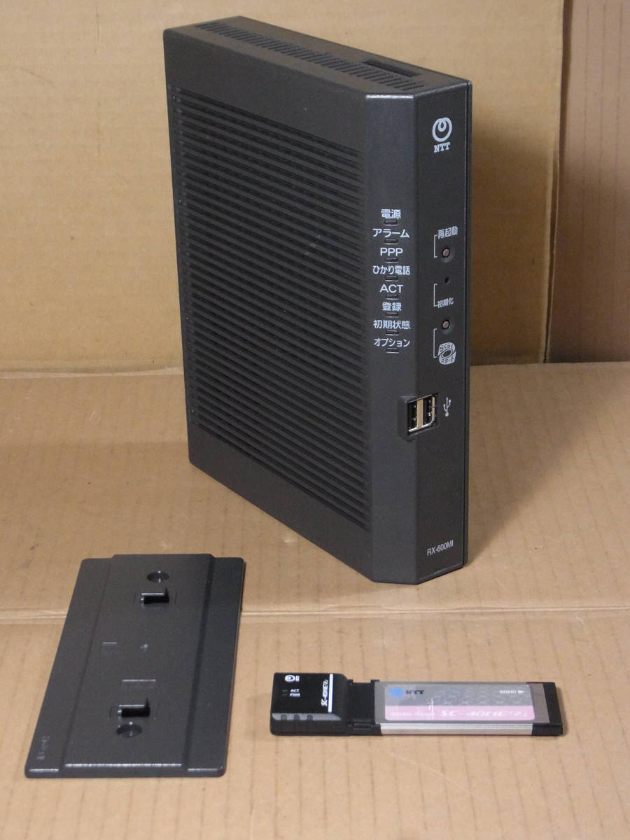 NTT ルーター RX-600MI/無線LANカード sc-40ne「2」 セット