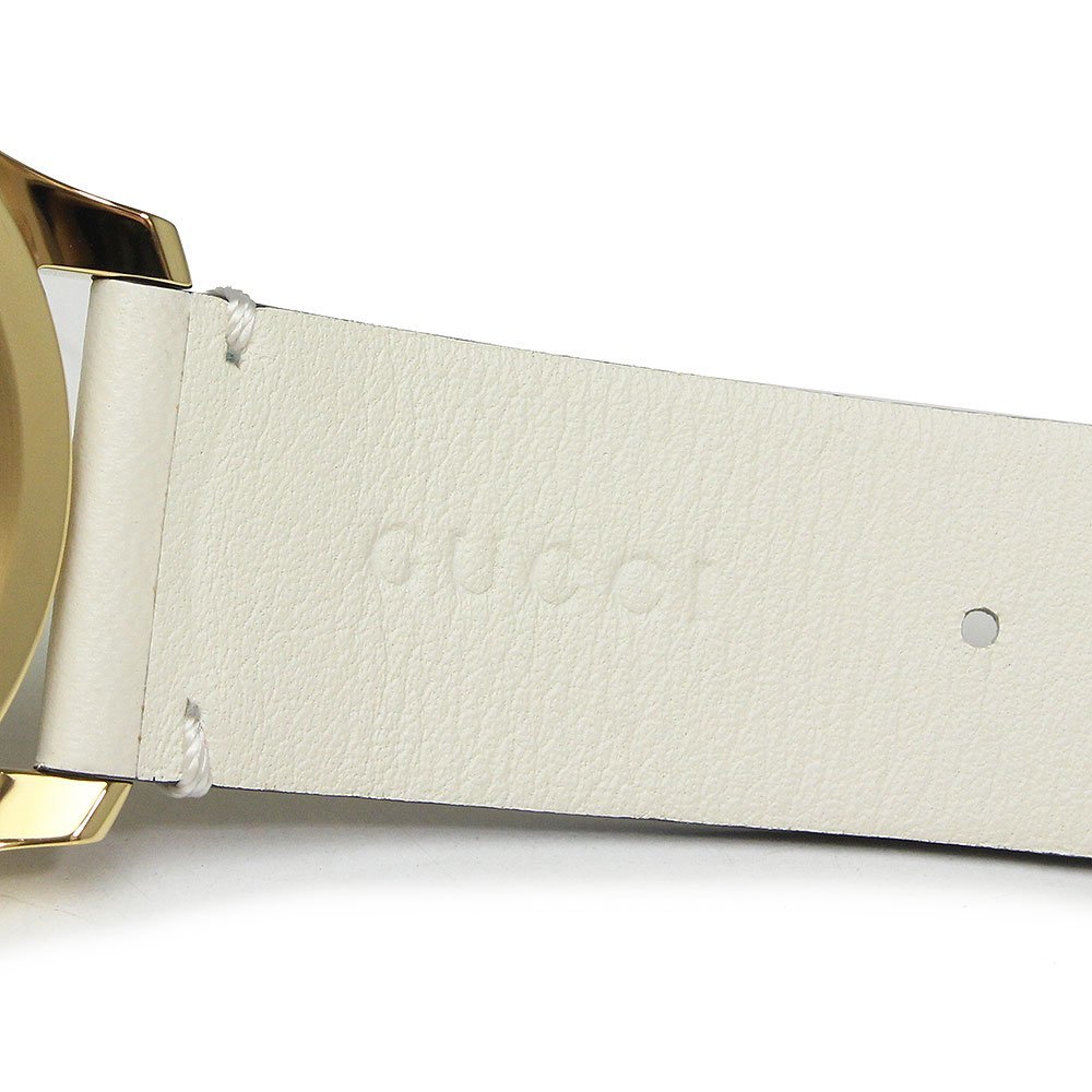（新品・未使用品）グッチ GUCCI Gタイムレス ビー スター 蜂 星 クオーツ 腕時計 レザー アイボリー ホワイト 白 YA1264096 箱付 訳あり - 7