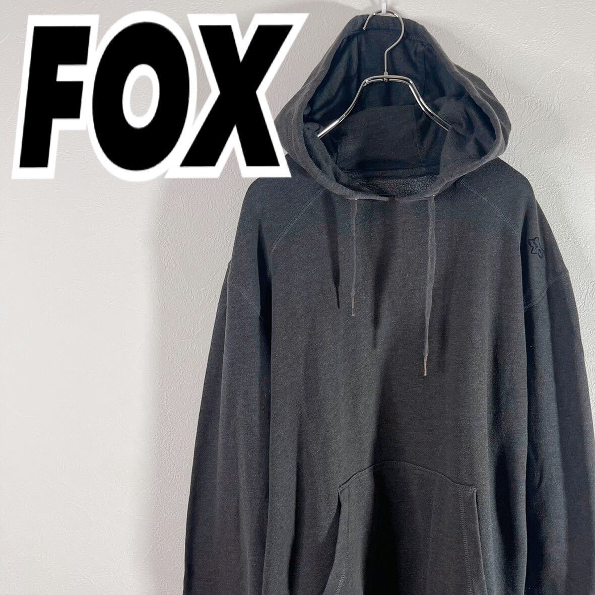 90's FOX フォックス メンズ ヴィンテージ 無地 ワンポイントロゴ プル 