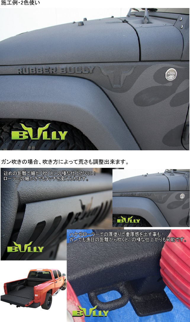 送料無料！BullyLinerブリーライナー ベッドライナー チップペイント高耐久水性塗料ストームグレー（ダークグレー）_画像9