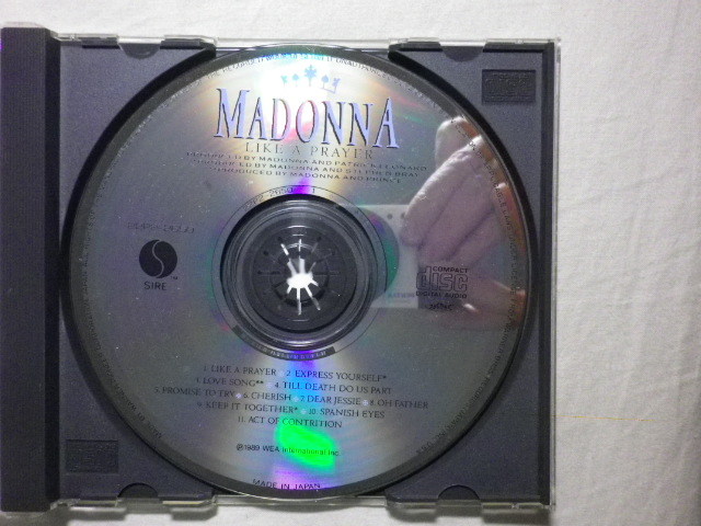 Madonna/Like A Prayer(1989)』(1989年発売,22P2-2650,廃盤,国内盤,歌詞対訳付,ステッカー封入,Cherish,Express Yourself,80's)_画像3